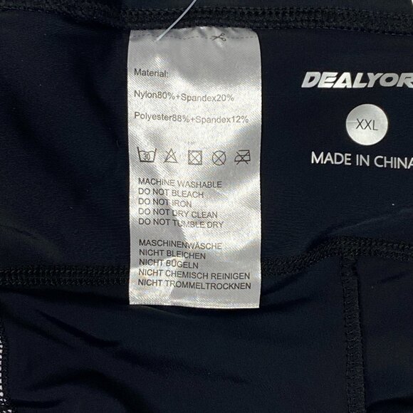 DealYork High Waist Padded Cycling Shorts Compression Black Blue Pink 2XL Bike - Picture 11 of 11